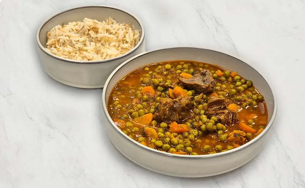 Peas Stew with Vermicelli Rice.